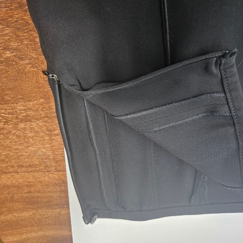Vintage Armani Collezioni Car Wash Skirt Black Paneled Pleated Size 12 Italy 90s - Picture 8 of 8
